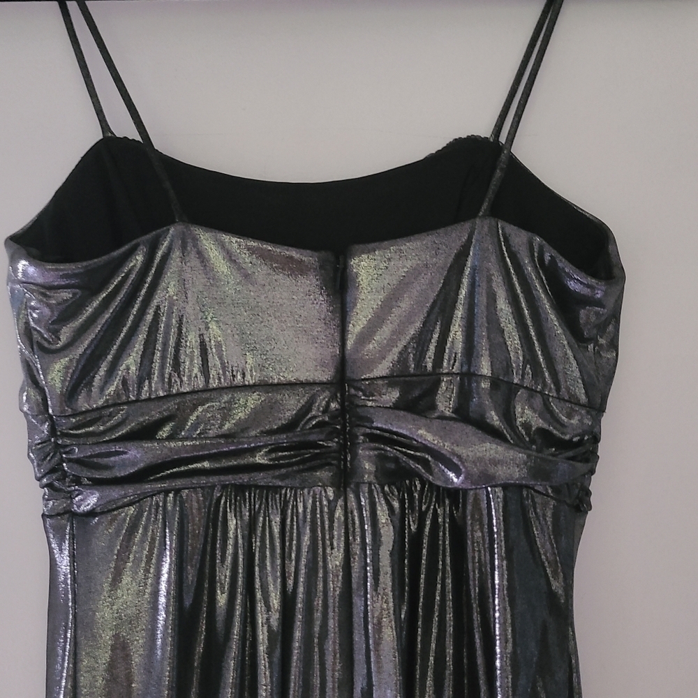 JESSICA MCCLINTOCK Spaghetti Strsps Mini metalic dress - Picture 6 of 11